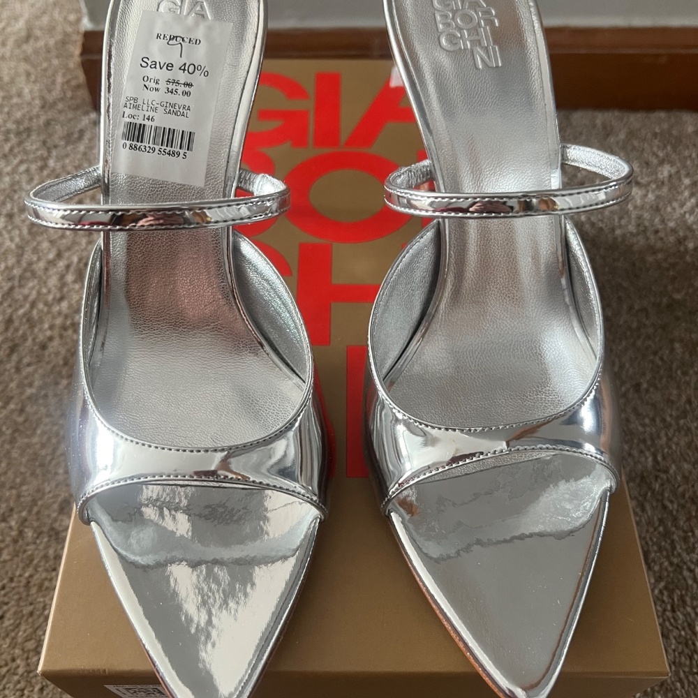 Gia Borghini Silver Sandals